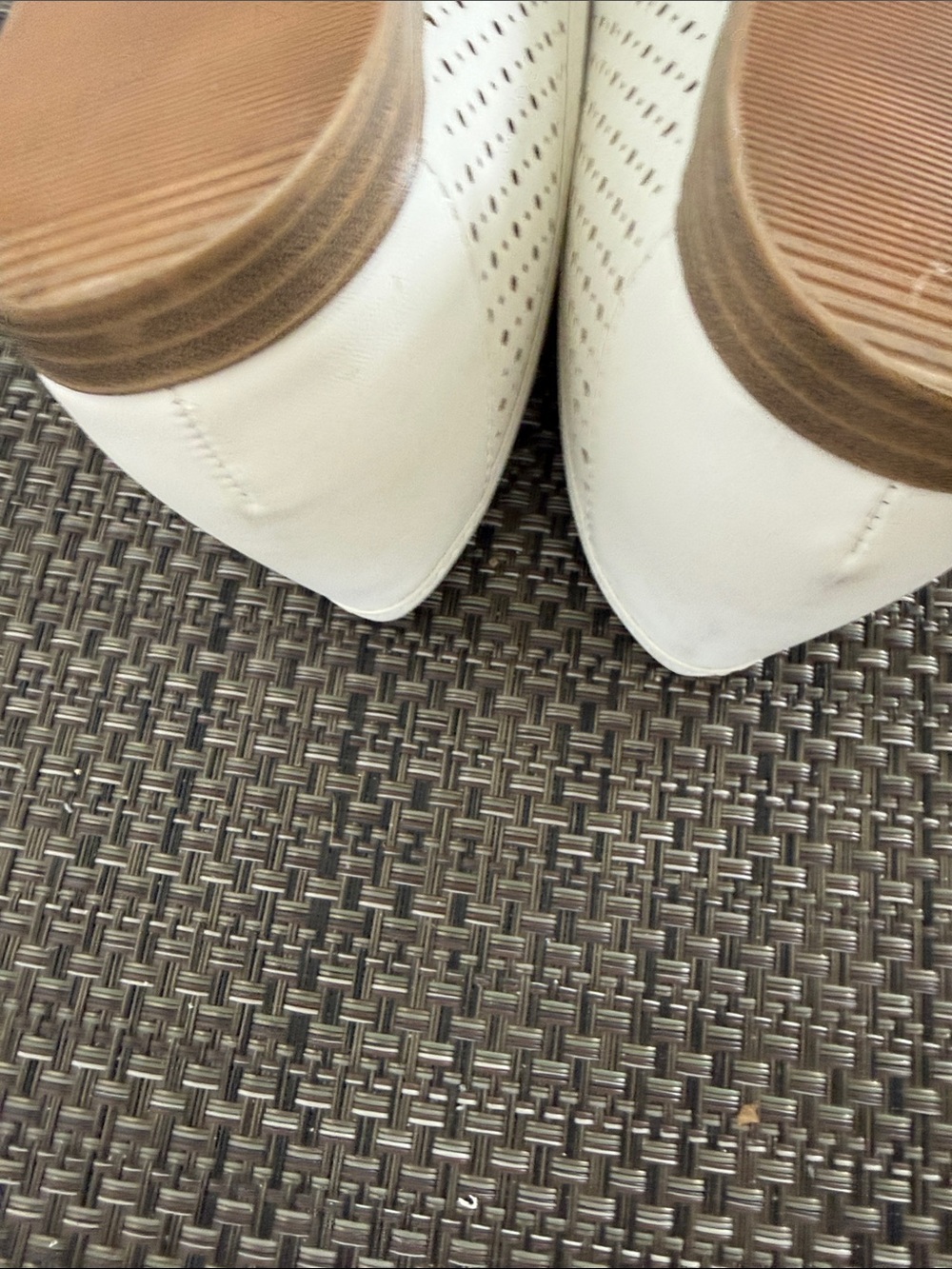 White Mountain White Perforated Penny Loafers - Picture 5 of 6